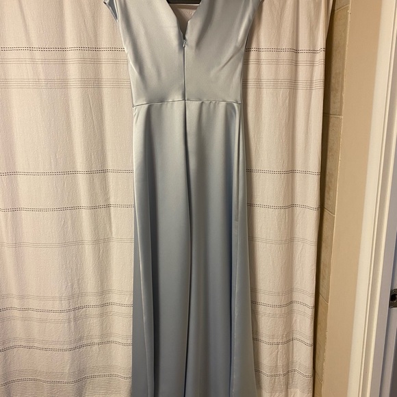 Amsale Marie Bridesmaid Dress in Color Ice Size 10 - Picture 7 of 10